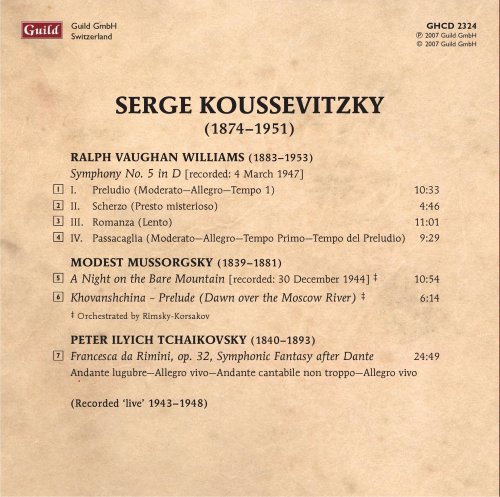 Sergei Koussevitzky - Live Recordings 1943-1948 Vol.2 (2007)