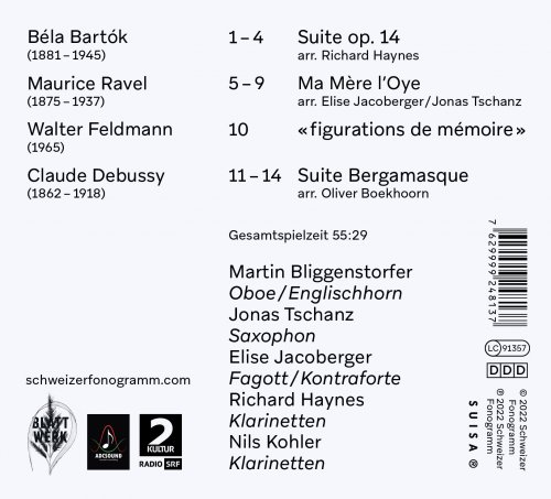 BlattWerk Quintett - Figurations - Bartok Ravel Feldmann Debussy (2022) [Hi-Res]
