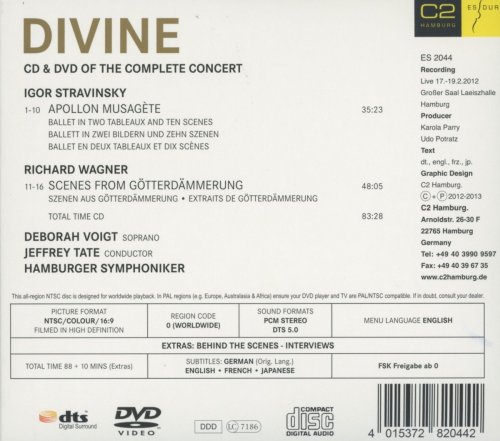 Hamburger Symphoniker, Jeffrey Tate, Deborah Voigt - Stravinsky: Apollon musagète - Wagner: Szenen aus Götterdämmerung (Divine) (2013) [Hi-Res]