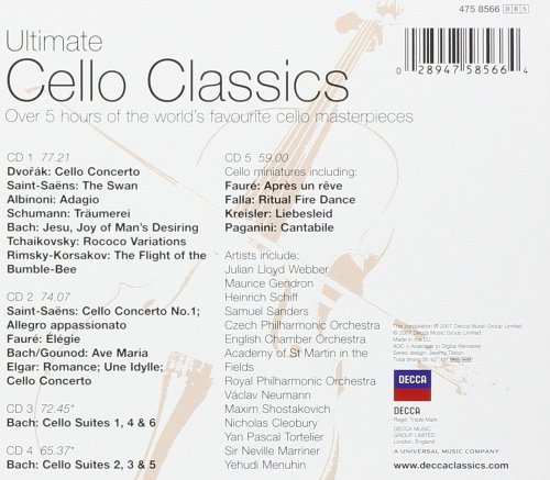 VA - Ultimate Cello Classics: The Essential Masterpieces (2005) [5CD Box Set]