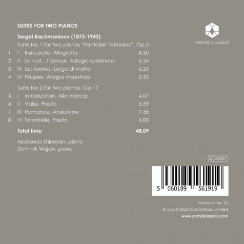 Marianna Shirinyan & Dominik Wizjan - Rachmaninoff: Suites for 2 Pianos (2022) [Hi-Res]
