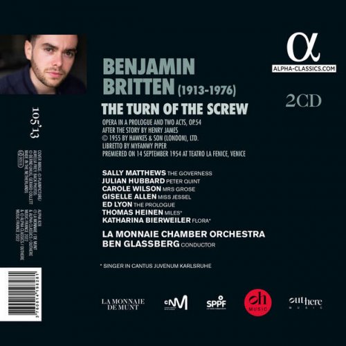 La Monnaie Chamber Orchestra & Ben Glassberg - Britten: The Turn of the Screw (2022) [Hi-Res]