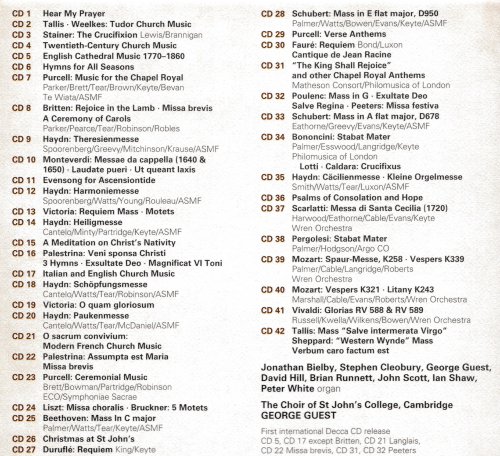 The Choir of St John's College & George Guest - Complete Argo Recordings (2017) [42CD Box Set]