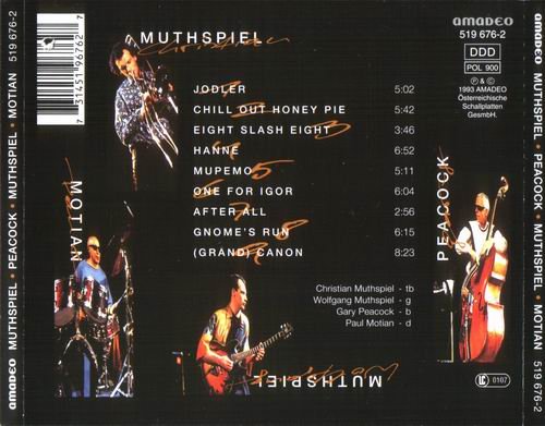 Christian Muthspiel, Gary Peacock, Wolfgang Muthspiel, Paul Motian - Muthspiel, Peacock, Muthspiel, Motian (1993)