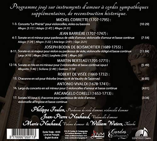 Philippe Foulon, Jean-Pierre Nouhaud, Marie Nouhaud, William Waters - Le concerto d'amour: Concerto et sonates baroques, Vol. 1, Le phénix (2018) [Hi-Res]