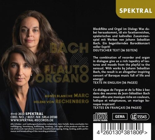 Agnès Blanche Marc & Helene von Rechenberg - Bach: Flauto & Organo (2022) [Hi-Res]