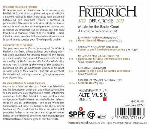 Akademie für Alte Musik Berlin - Friedrich der Grosse: Music for the Berlin Court (2012) CD-Rip
