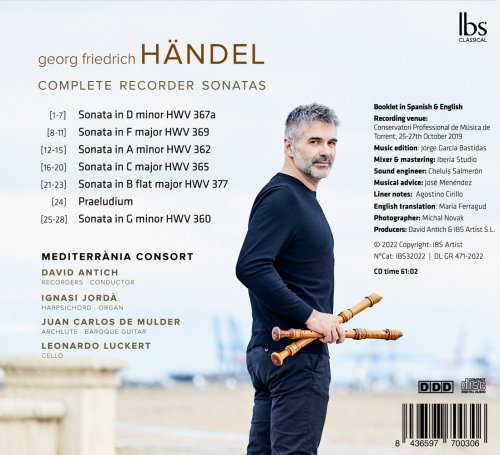 David Antich & Mediterrània Consort - Handel: Complete Recorder Sonatas (2022) [Hi-Res]
