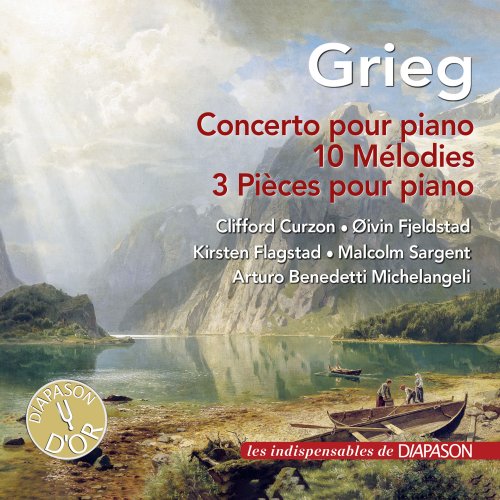 Clifford Curzon, Oivin Fjeldstad, Kirsten Flagstad - Grieg: Concerto pour piano, 10 Mélodies & 3 Pièces pour piano (Les indispensables de Diapason) (2022)