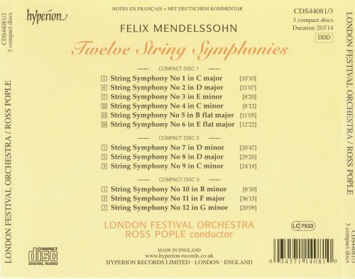 London Festival Orchestra, Ross Pople - Mendelssohn: Twelve String Symphonies (2004)