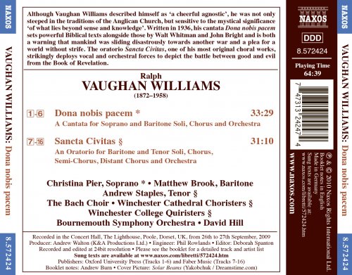 The Bach Choir, Bournemouth Symphony Orchestra, David Hill - Vaughan Williams: Dona Nobis Pacem / Sancta Civitas (2010) [Hi-Res]