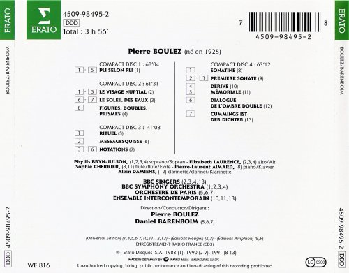 Pli Selon Pli / Le Visage Nuptial / Notations / Sonatine by Pierre