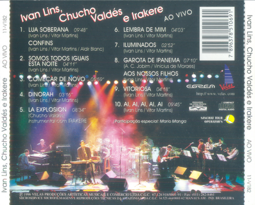 Ivan Lins, Chucho Valdes e Irakere - Ao Vivo (1996)
