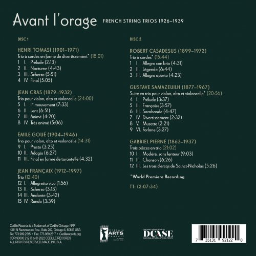 Black Oak Ensemble - Avant l'orage: French String Trios, 1926-1939 (2022) [Hi-Res]