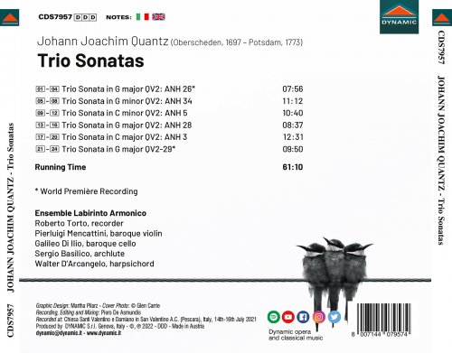 Ensemble Labirinto Armonico - Quantz: Trio Sonatas (2022) [Hi-Res]