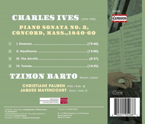 Tzimon Barto - Ives: Piano Sonata No. 2 "Concord, Mass., 1840-60" (20116) [Hi-Res]