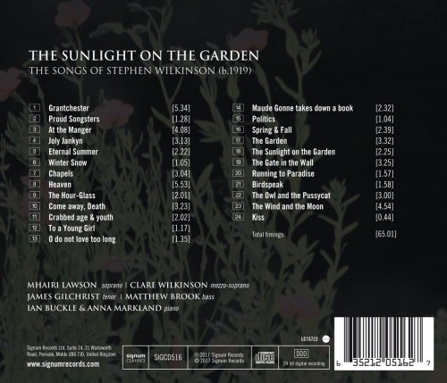 Mhairi Lawson, Clare Wilkinson, James Gilchrist, Matthew Brook, Anna Markland, Ian Buckle - The Sunlight on the Garden: The Songs of Stephen Wilkinson (2017) [Hi-Res]