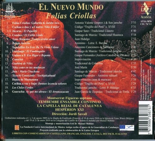 Jordi Savall, Hespèrion XXI - El Nuevo Mundo: Folías Criollas (2010) [SACD]