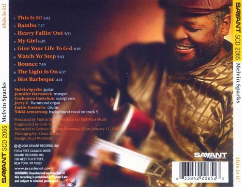 Melvin Sparks - This Is It! (2005) CD Rip