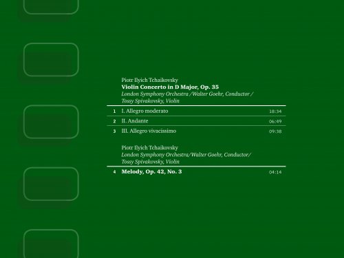 Walter Goehr, Tossy Spivakovsky - Tchaikovsky: Violin Concerto & Melody (1960) [2013]