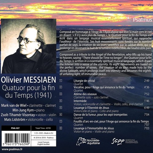 Min-Jung Kym, Mark van de Wiel, Mats Lidström - Quatuor pour la fin du temps (2019) [Hi-Res]