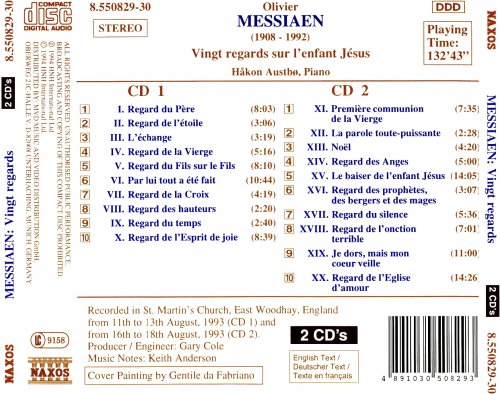 Håkon Austbø - Messiaen: Vingt Regards Sur L'enfant Jesus (1994)
