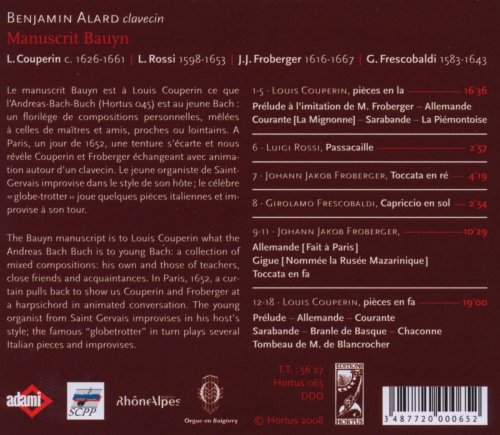 Benjamin Alard - Manuscrit Bauyn (2008)