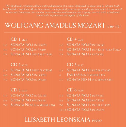 Elisabeth Leonskaja - Mozart: Complete Piano Sonatas (2022) [6CD Box Set]