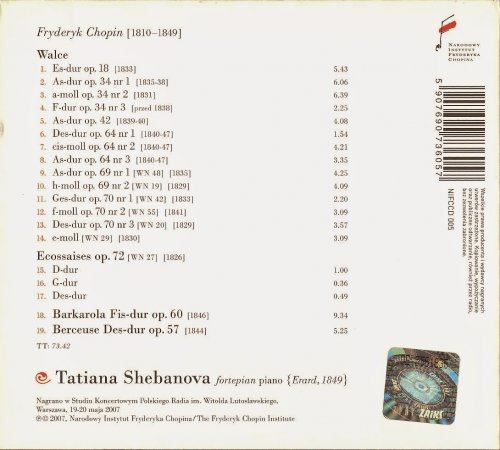 Tatiana Shebanova - Chopin: Walzes, Barcarolle, Berceuse, Ecossaises (2009) CD-Rip