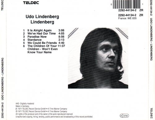 Udo Lindenberg - Lindenberg (1971) CD-Rip