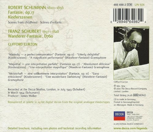 Clifford Curzon - Schumann, Schubert: Piano Works (2000) CD-Rip