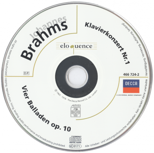 Arthur Rubinstein, Julius Katchen - Brahms: Klavierkonzert No.1, Vier Balladen (2000)