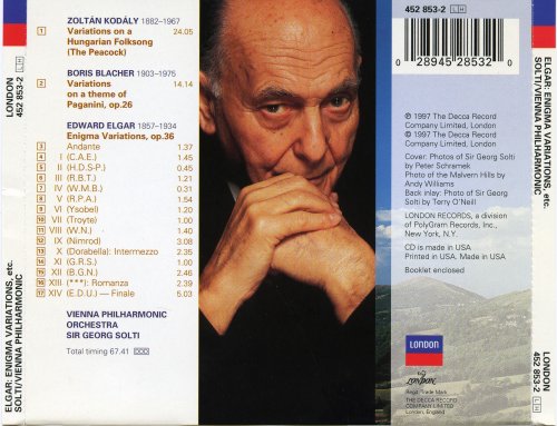 Georg Solti, Vienna Philharmonic - Elgar: Enigma Variations / Peacock Variations / Paganini Variations (1997)