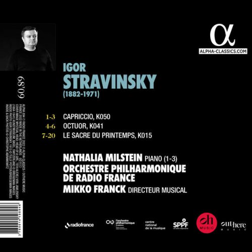 Nathalia Milstein, Orchestre Philharmonique de Radio France & Mikko Franck - Stravinsky: Capriccio, Octuor, Le Sacre du printemps (2022) [Hi-Res]