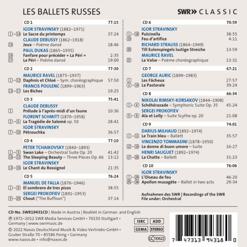 SWR Sinfonieorchester Baden-Baden und Freiburg, Sylvain Cambreling, Marcello Viotti, Zoltán Peskó - Les Ballets Russes [10CD] (2022)