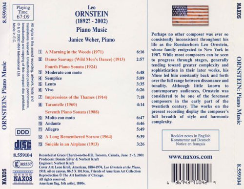 Janice Weber - Leo Ornstein: Piano Sonatas No. 4 & No. 7 (2002)
