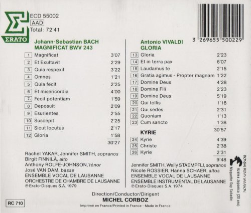 Michel Corboz - Bach: Magnificat / Vivaldi: Gloria (1979) CD-Rip