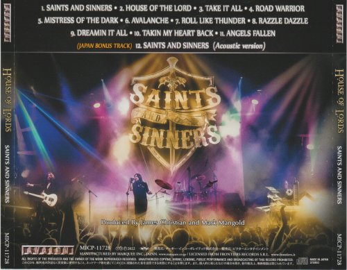 House Of Lords - Saints and Sinners (2022) [Japanese Edition]