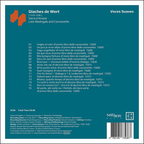 Voces Suaves - Giaches de Wert: Versi d'Amore (2022) [Hi-Res]