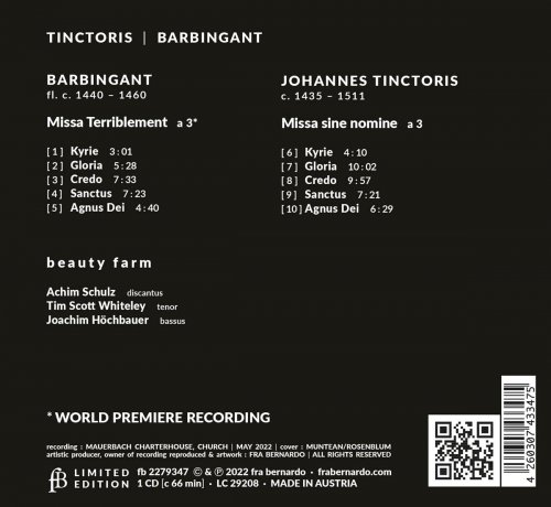 Beauty Farm - Tinctoris · Barbingant: Masses (2022) [Hi-Res]