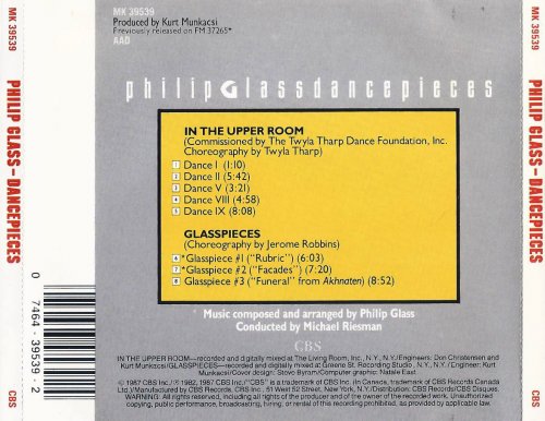 Philip Glass Ensemble, Michael Riesman - Glass: Dancepieces & In the upper room (1987)