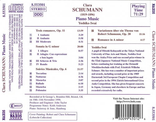 Yoshiko Iwai - Clara Schumann: Piano Music (1999)