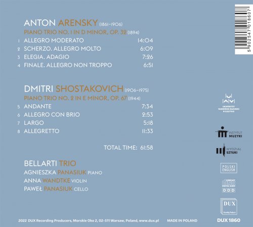 Bellarti Trio - Arensky & Shostakovich: Piano Trios (2022)