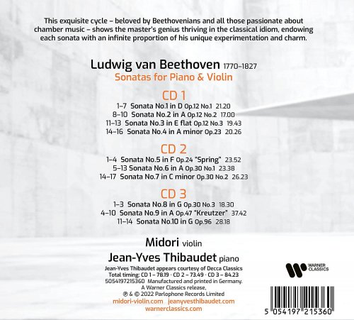 Midori, Jean-Yves Thibaudet - Beethoven Sonatas for Piano and Violin (2022) [Hi-Res]