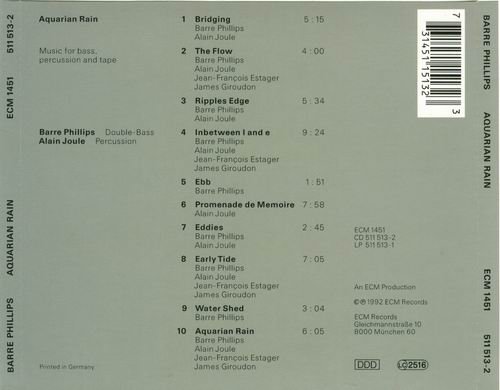 Barre Phillips - Aquarian Rain (1991)