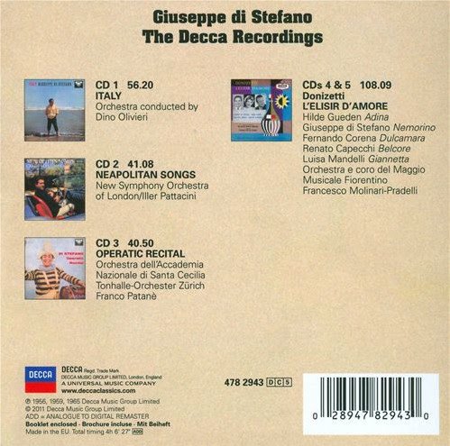 Giuseppe Di Stefano - The Decca Recordings (2011) [5CD Box Set]