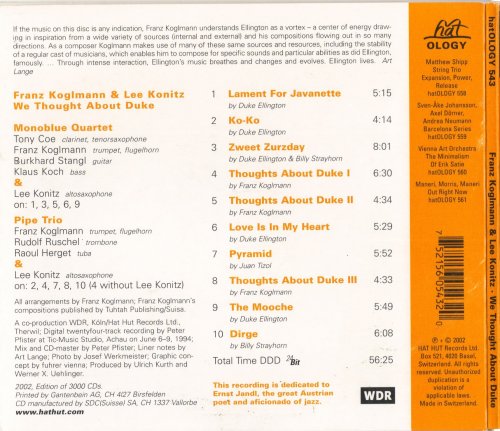 Franz Koglmann & Lee Konitz - We Thought About Duke (1994) [2002]
