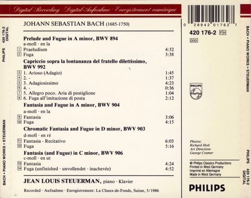 Jean Louis Steuerman - J.S. Bach: Chromatic Fantasy & Fugue & Other Piano Works (1987) CD-Rip