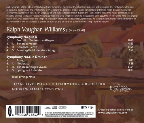 Royal Liverpool Philharmonic Orchestra & Andrew Manze - Vaughan Williams: Symphonies Nos. 5 & 6 (2018) [Hi-Res]