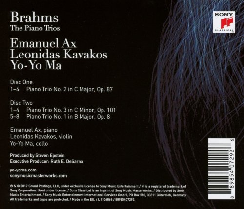 Emanuel Ax, Leonidas Kavakos & Yo-Yo Ma - Brahms: The Piano Trios (2017) [Hi-Res]